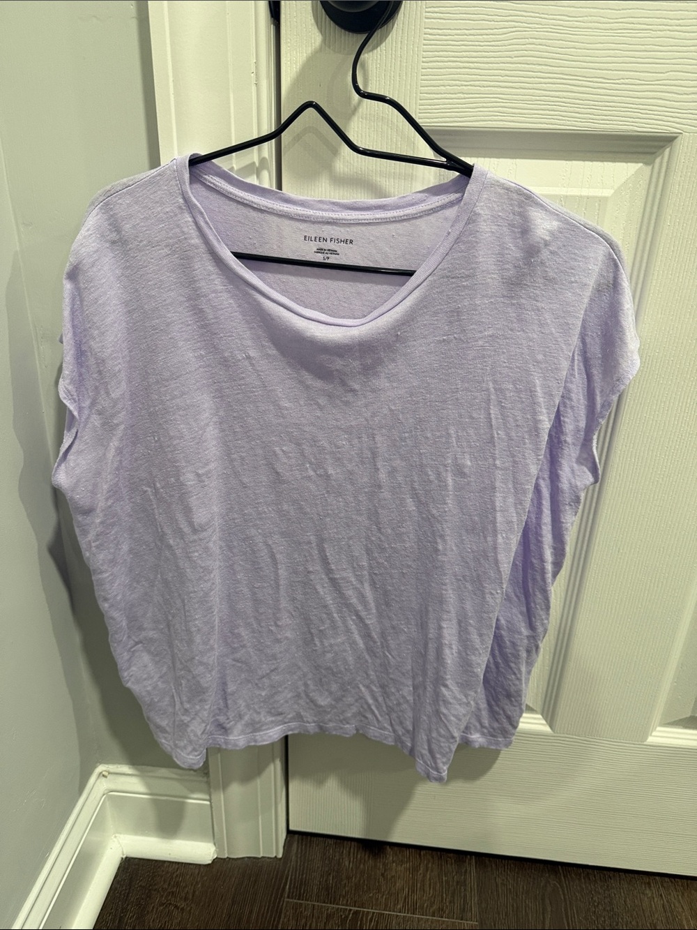 EILEEN FISHER Lavender Short-Sleeve Scoop Neck Tee